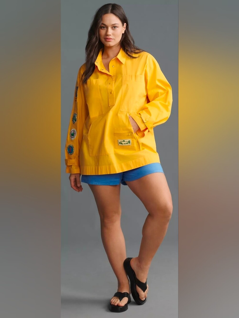Maeve Fisherman Yellow Popover Top